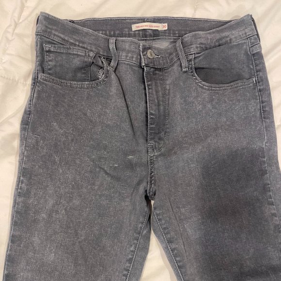 gray super high rise levis skinny jeans - Picture 2 of 4